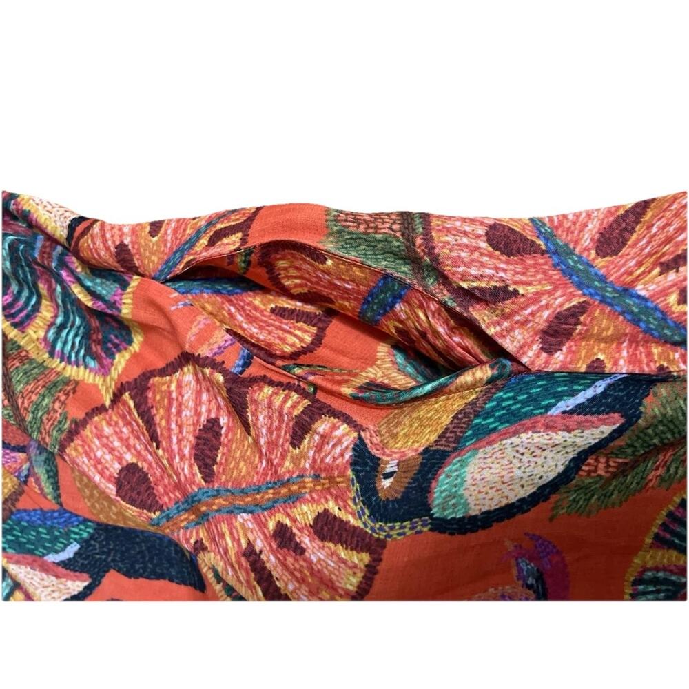 Farm Rio Anthropologie Dress One Shoulder Sz X-Large Multi A001897 - Picture 11 of 11